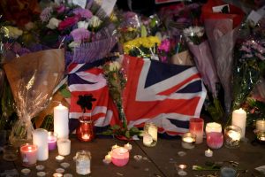 MANCHESTER, ENGLAND - MAY 23: Members of the public attend a candlelit vigil, to honour the victims of Monday evening's terror attack, at Albert Square on May 23, 2017 in Manchester, England. Monday's explosion occurred at Manchester Arena as concert goers were leaving the venue after Ariana Grande had just finished performing. Greater Manchester Police are treating the explosion as a terrorist attack and have confirmed 22 fatalities and 59 injured. (Photo by Jeff J Mitchell/Getty Images)